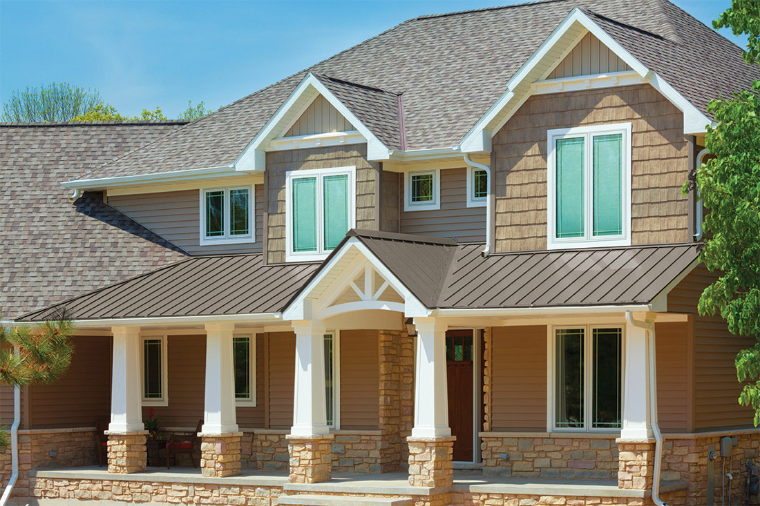 A home with Universal Standing Seam metal roofing